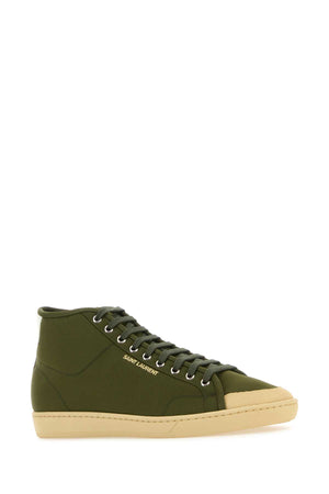 SAINT LAURENT Court Classic SL/39 Mini Olive Green Nylon Sneaker