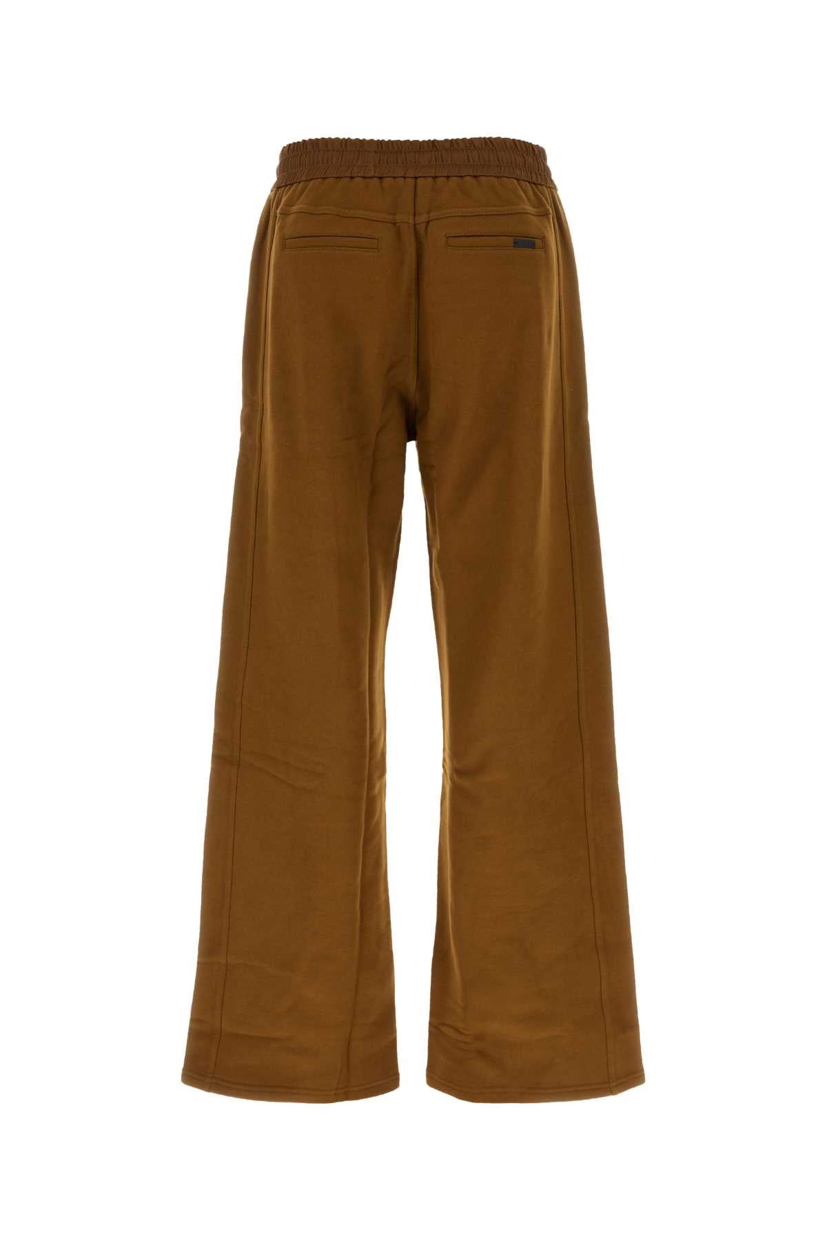 SAINT LAURENT Essential Brown Cotton Joggers for Men