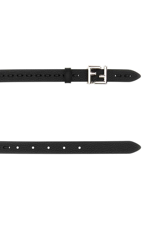 FENDI Sleek Black Leather Belt - 2 cm Height