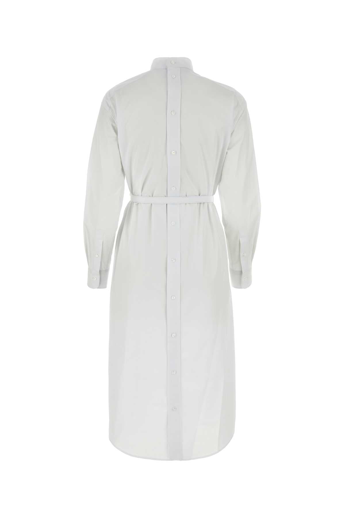 FENDI White Poplin Mini Shirt Dress for Women