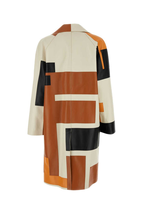 FENDI Multicolor Nappa Leather Overcoat for Women