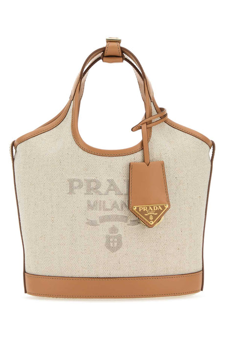 PRADA Mini Sand Canvas Handbag