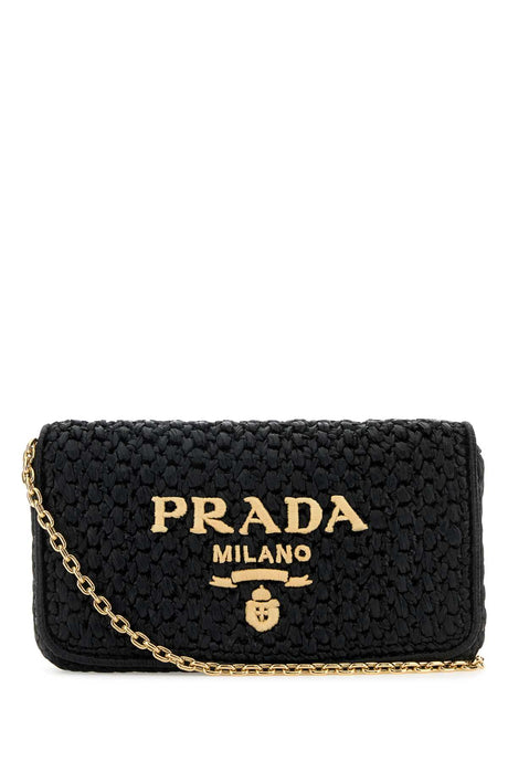 PRADA Mini Raffia Crossbody Handbag