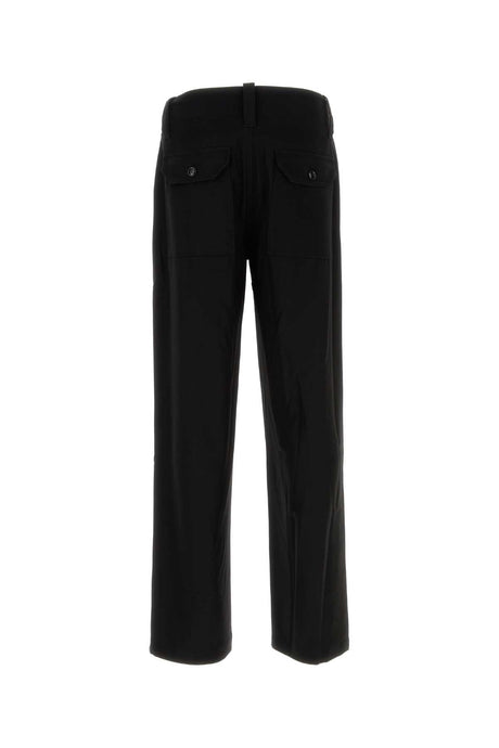 GIORGIO ARMANI Classic Black Wool Pants for Men