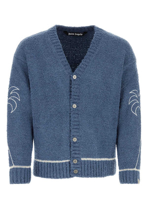 PALM ANGELS Cotton Blend Cardigan for Men - Air Force Edition