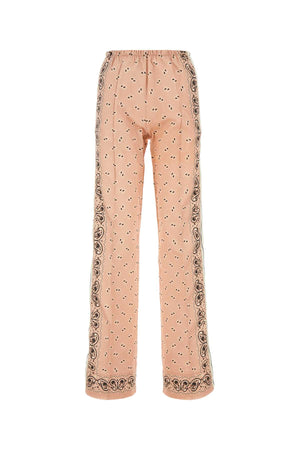 PALM ANGELS Printed Linen Blend Pants - Women's Stylish Comfort