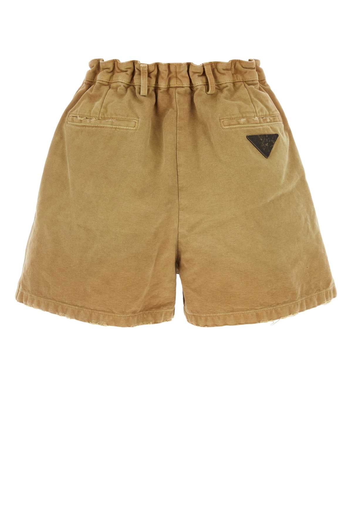 PRADA Stylish Canvas Shorts for Women - Summer Essential