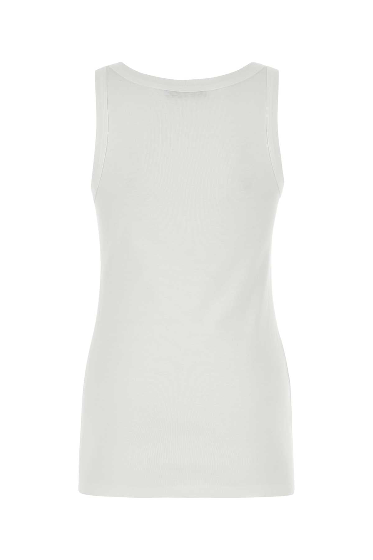 PRADA Essential White Cotton Tank Top for Women