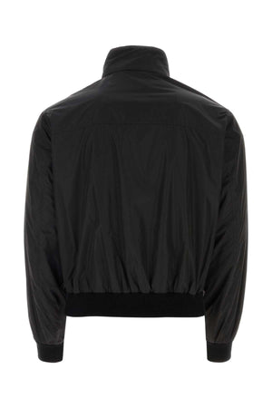 VERSACE Classic Black Nylon Jacket for Men - Versatile Outerwear