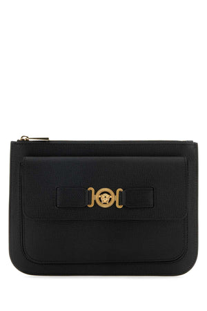 VERSACE Leather Medusa Biggie Clutch 27 cm x 19 cm