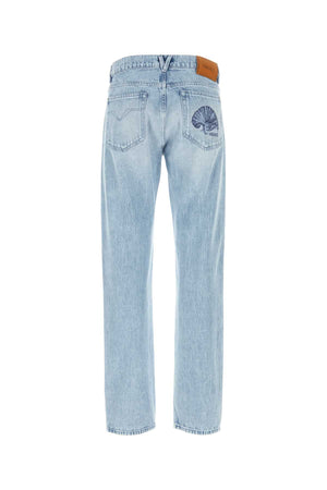 VERSACE Light Blue Denim Jeans for Men - Perfect for Casual Outings