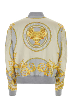 VERSACE Stylish Printed Polyester Bomber Jacket for Men