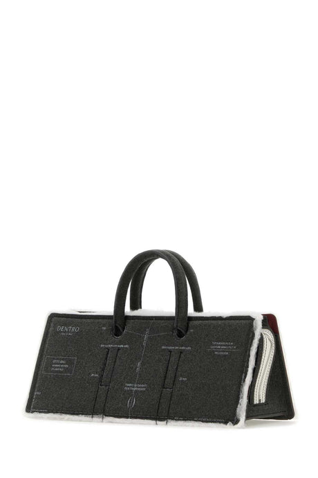 DENTRO Mini Grey Leather Otto Handbag - Stylish and Functional