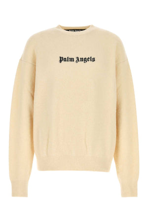 PALM ANGELS Ivory Stretch Wool Blend Sweater - Perfect for Every Season