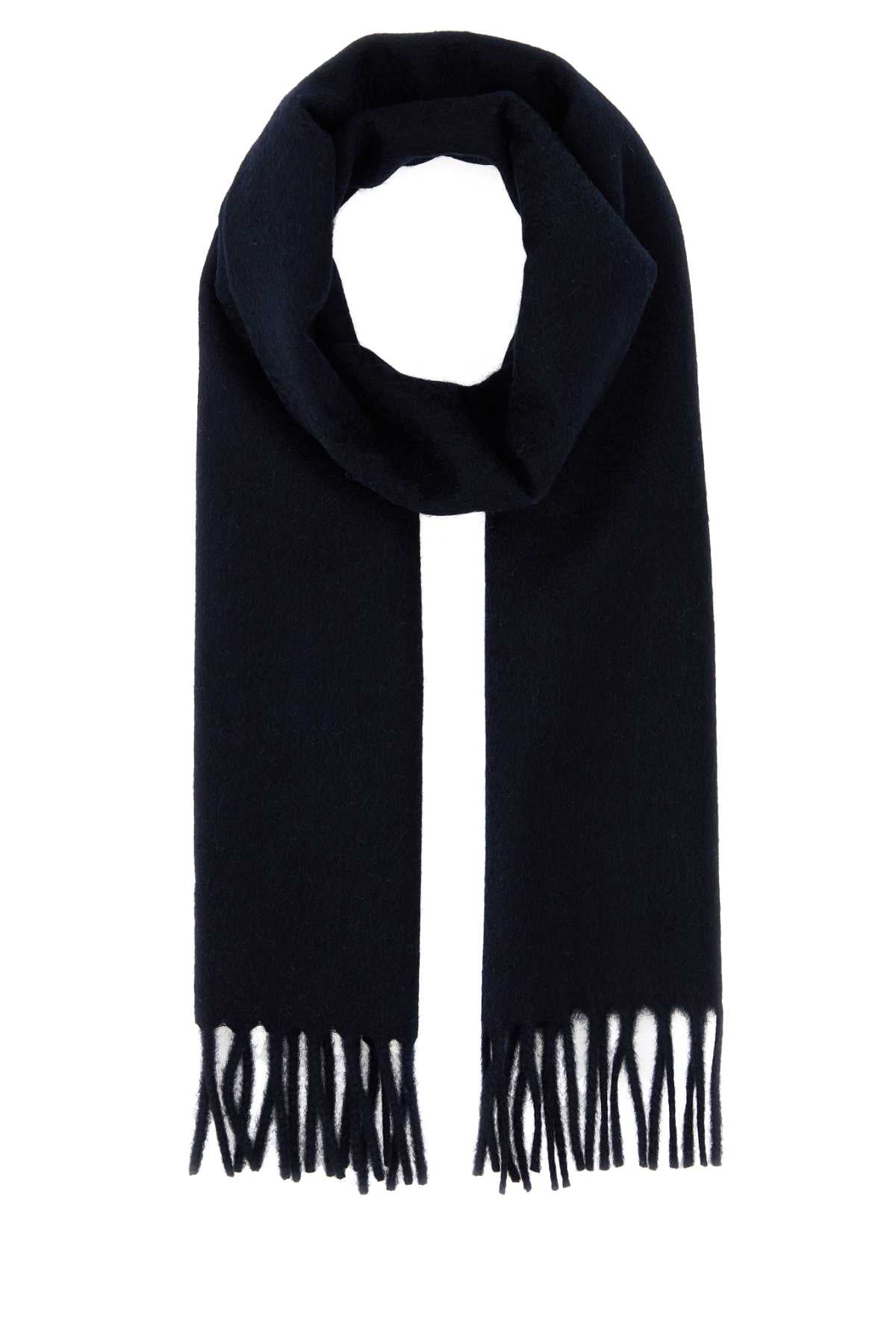 PRADA Cashmere Scarf - Midnight Blue 110 cm x 20 cm