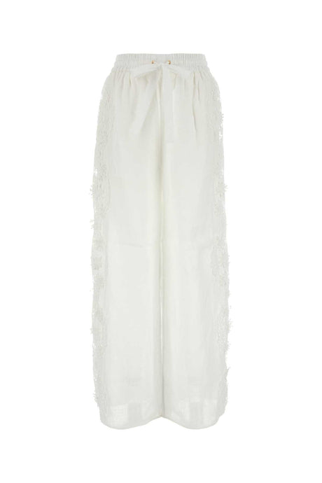 ZIMMERMANN Palazzo Pant in Luxurious White Linen