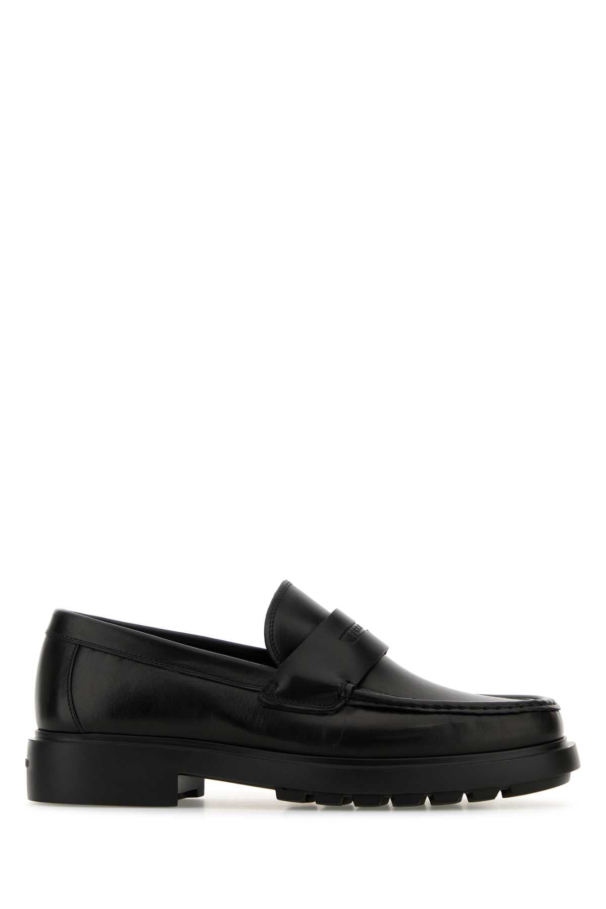 SALVATORE FERRAGAMO Men's Classic Black Leather Donny Loafers