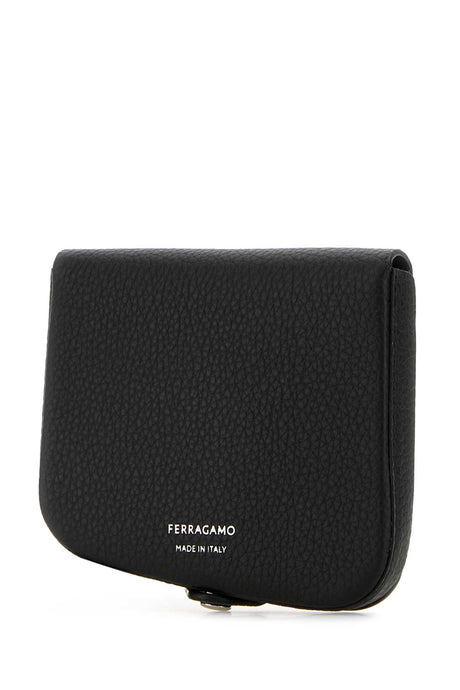 SALVATORE FERRAGAMO Men's Mini Black Leather Coin Purse