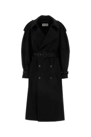 SAINT LAURENT Classic Black Trench Jacket for Women