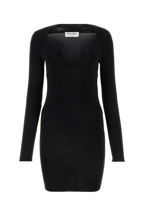 SAINT LAURENT Chic Black Stretch Dress