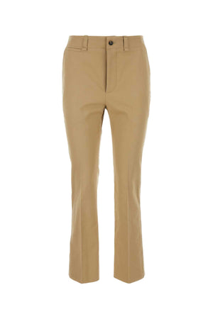 SAINT LAURENT Chic Camel Cotton Pants for Women