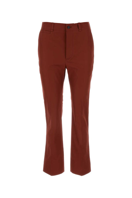 SAINT LAURENT Chic Red Cotton Pants