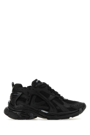 BALENCIAGA Black Mesh and Rubber Runner Sneakers Size 10