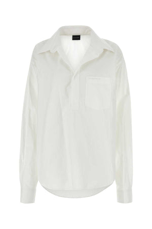 BALENCIAGA Essential White Cotton Shirt for Women