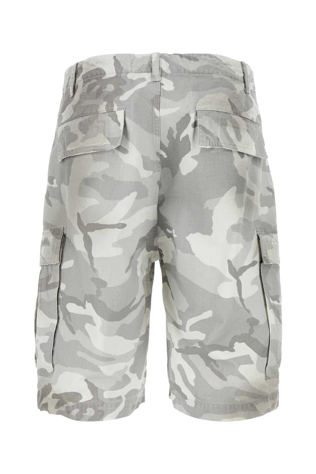 BALENCIAGA Graphic Cotton Bermuda Shorts for Men