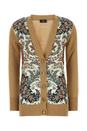 ETRO Luxurious Camel Wool Blend Cardigan for Women