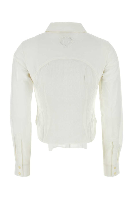 MARINE SERRE Effortless Chic White Cotton Shirt