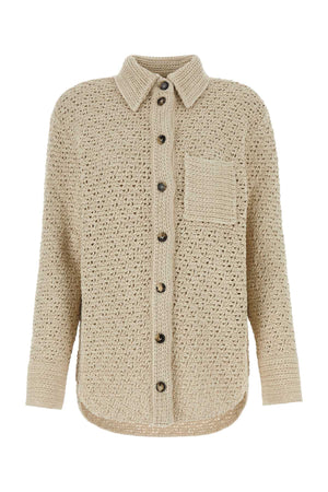 BOTTEGA VENETA Crochet Cotton Shirt - Women's Lightweight Summer Style