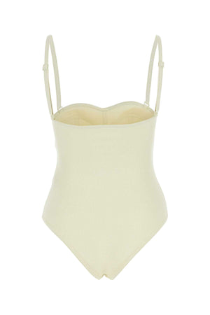 BOTTEGA VENETA Pastel Yellow Stretch Nylon Swimsuit