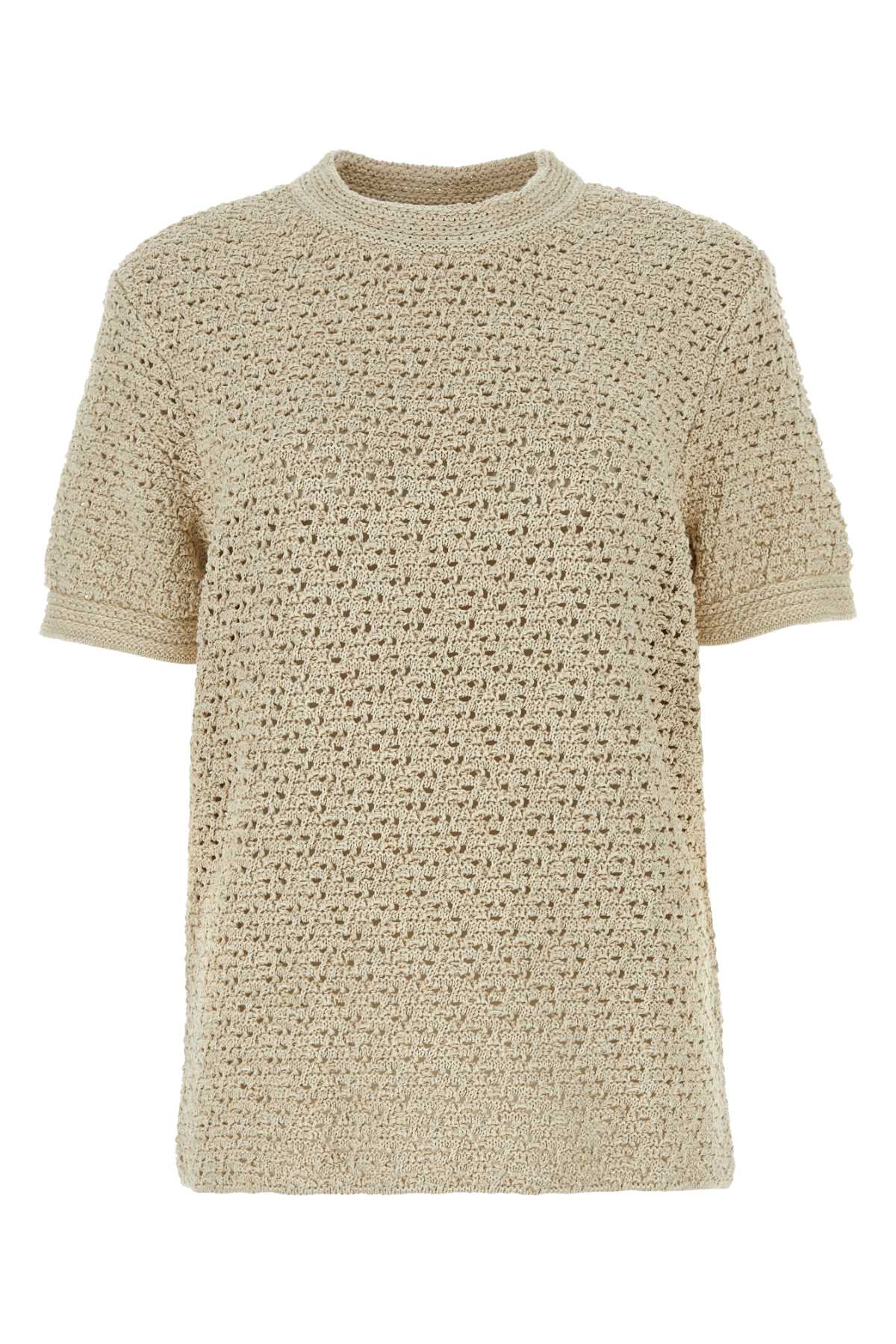 BOTTEGA VENETA Sand Crochet T-Shirt for Women