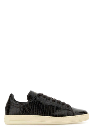 TOM FORD Dark Brown Leather Warwick Sneaker