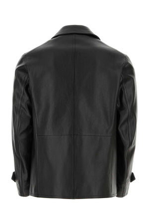 TOM FORD Men's Classic Black Leather Jacket