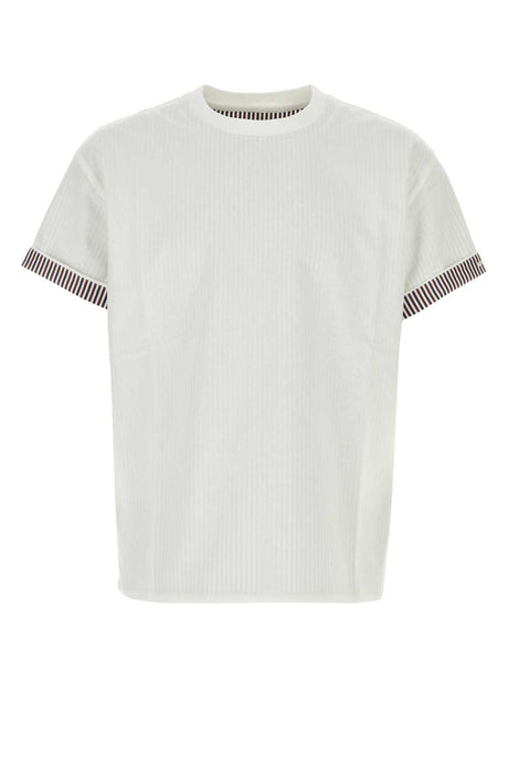 BOTTEGA VENETA Essential White Cotton T-Shirt for Men