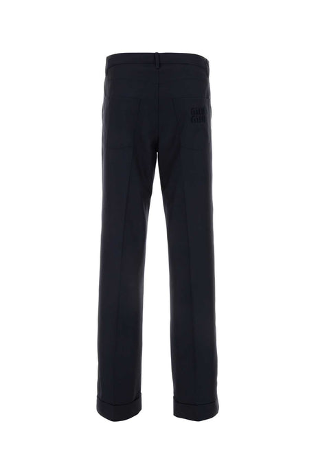 MIU MIU Midnight Blue Classic Batavia Pants