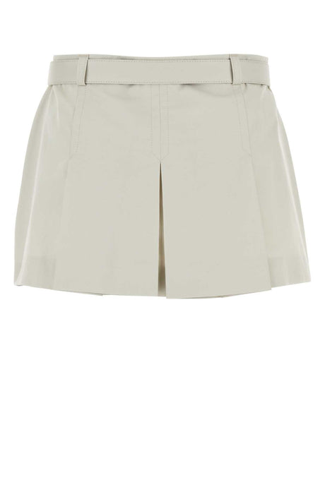 MIU MIU Beige Women's Mini Gabardine Skirt