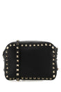 VALENTINO GARAVANI Mini Black Leather Rockstud Crossbody Handbag