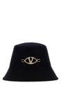 VALENTINO GARAVANI Classic Midnight Blue Felt Bucket Hat