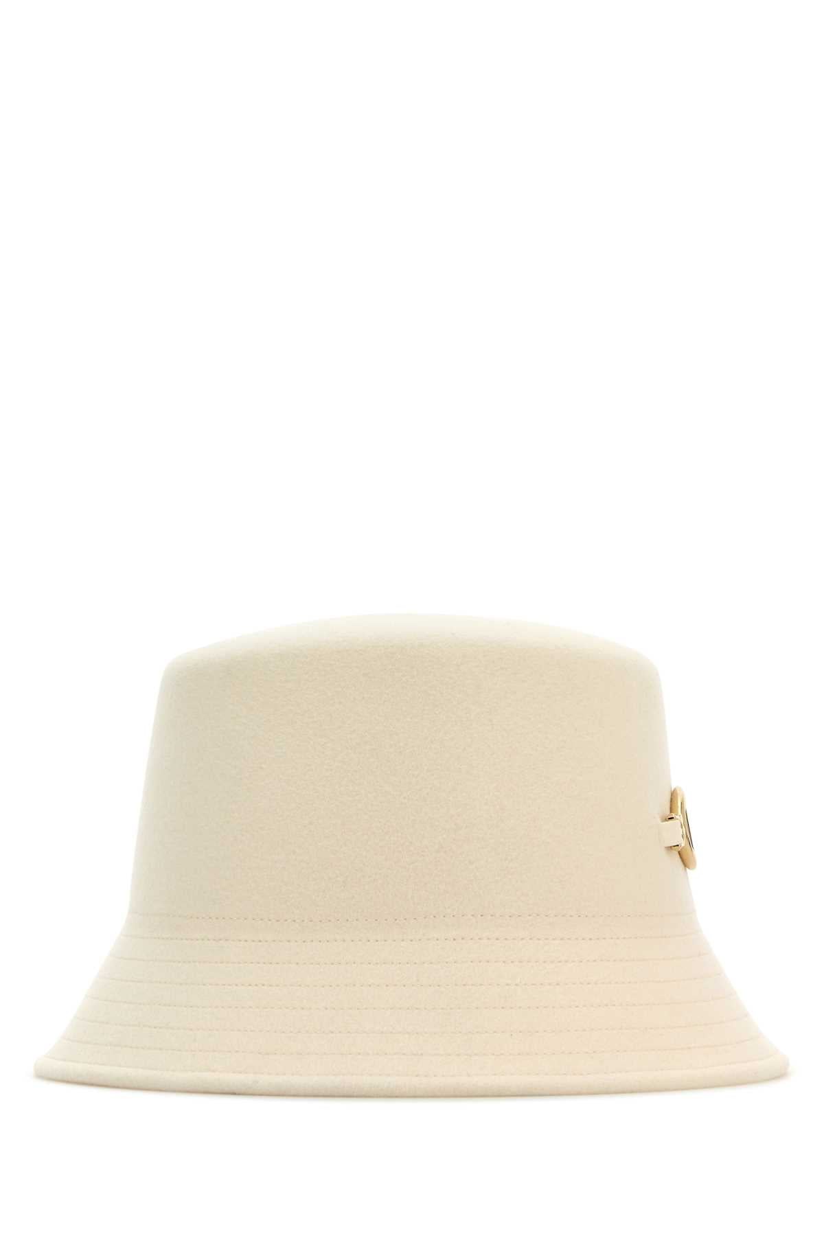 VALENTINO GARAVANI Ivory Felt Bucket Hat for Women