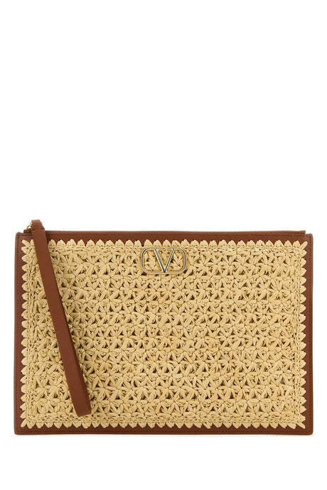 VALENTINO GARAVANI Elegant Raffia Mini Clutch - 28cm x 19cm