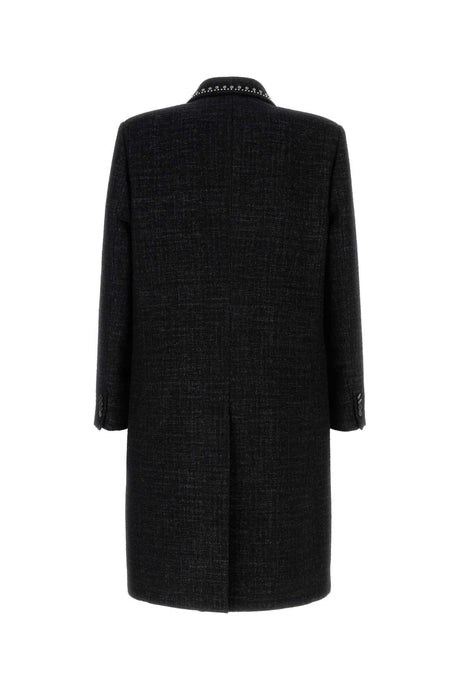 VALENTINO GARAVANI Melange Black Wool Blend Jacket for Men