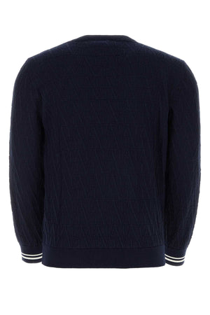 VALENTINO GARAVANI Dark Blue Cotton Sweater for Men - 24W Season