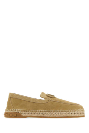 VALENTINO GARAVANI Cappuccino Split-Leather Leisure Flows Espadrilles for Men