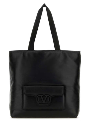 VALENTINO GARAVANI Noir Shopping Handbag - 34 cm x 36 cm x 13 cm