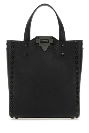 VALENTINO GARAVANI Sleek Black Calf Leather Handbag