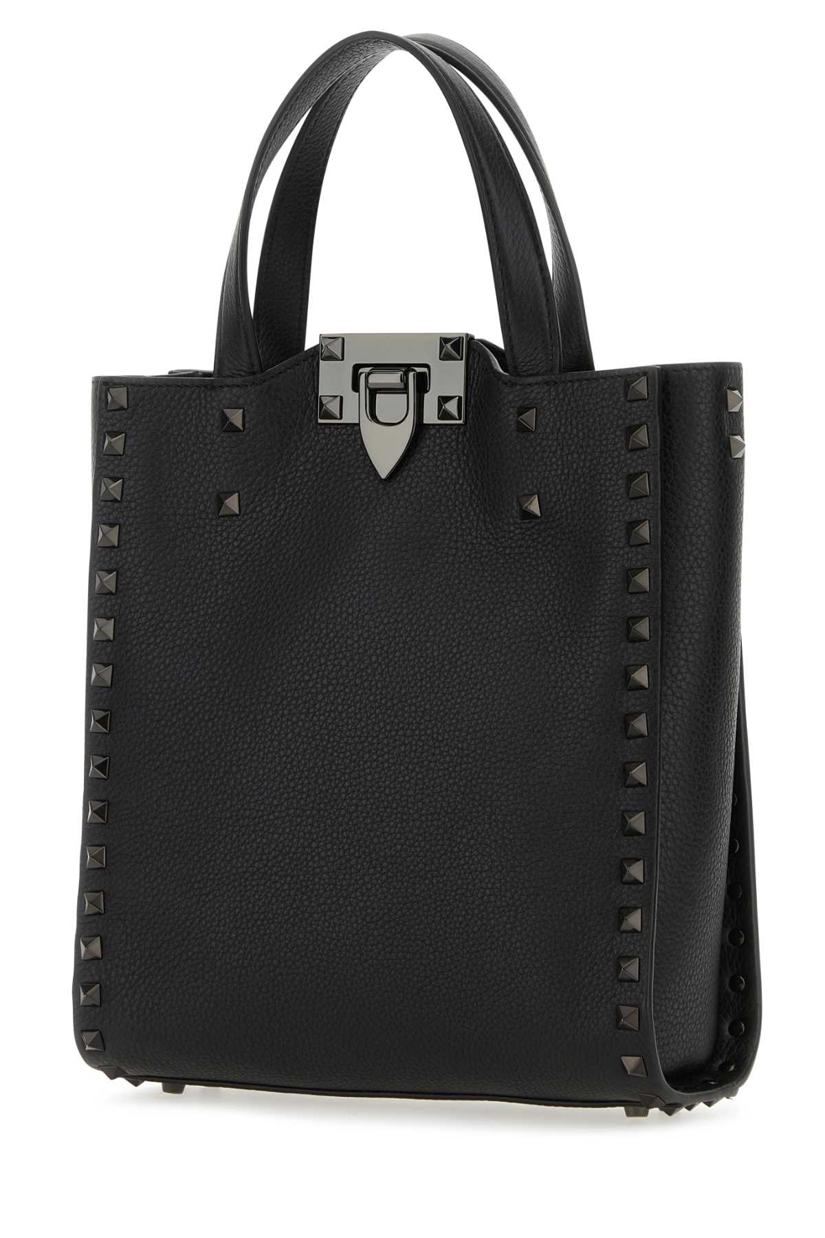 VALENTINO GARAVANI Sleek Black Calf Leather Handbag