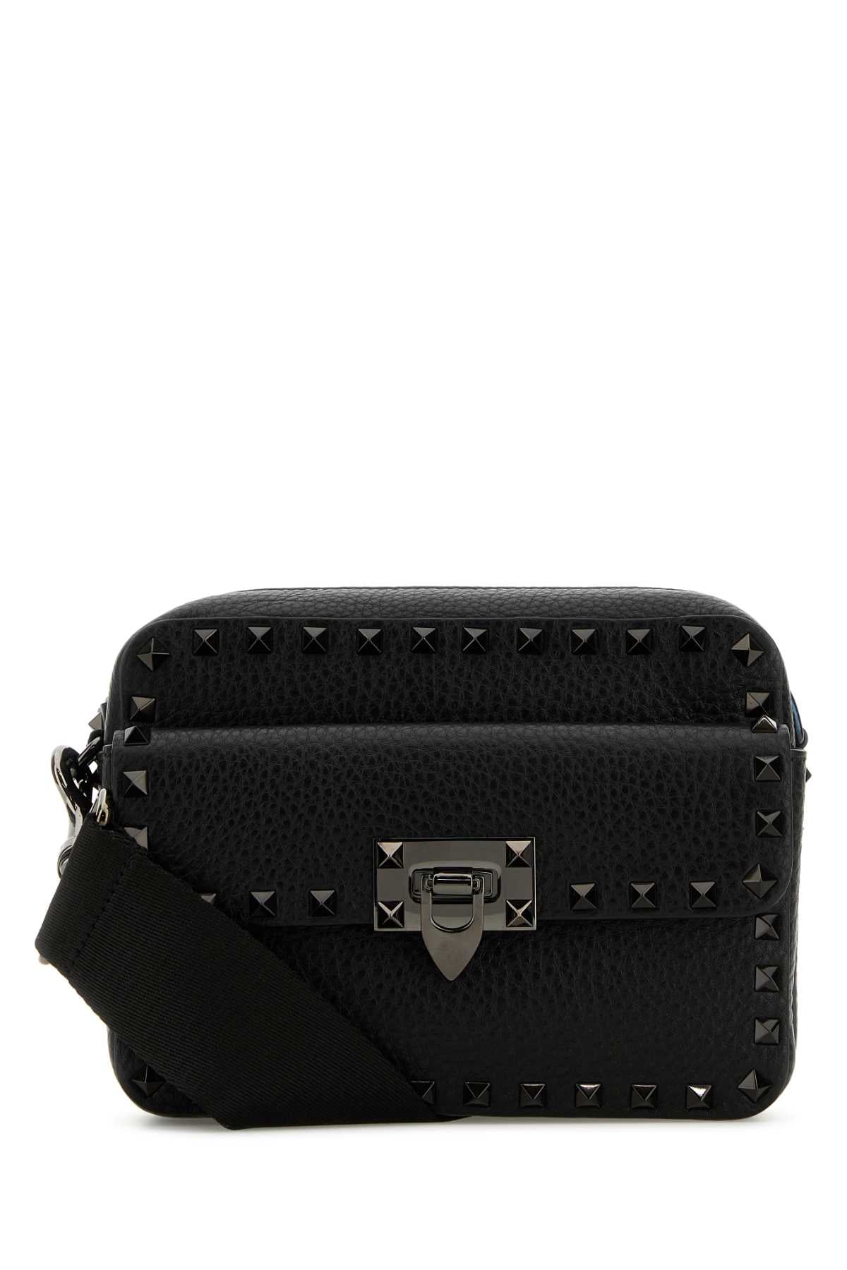 VALENTINO GARAVANI Mini Black Leather Rockstud Crossbody Bag